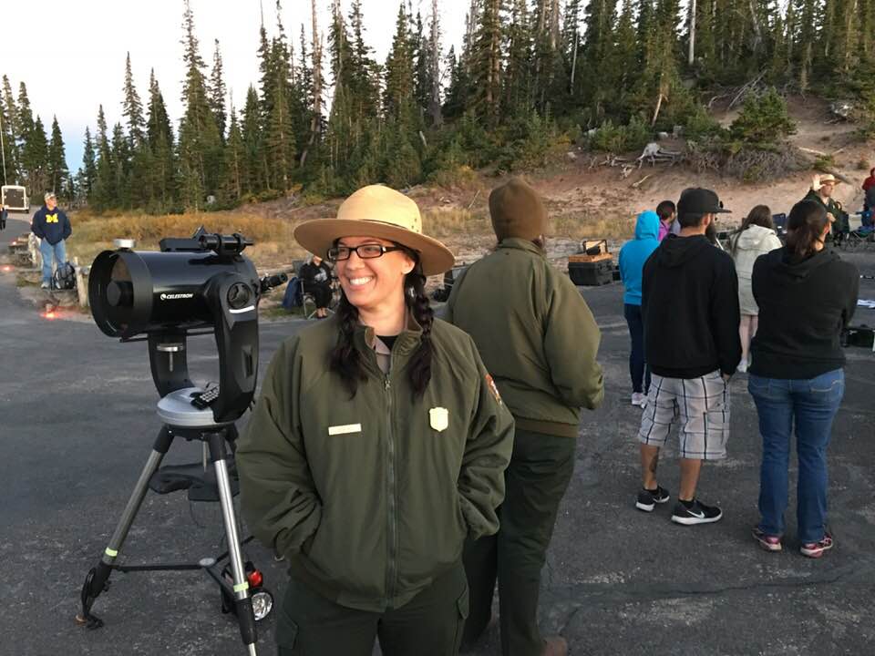 Me looking happily around at a bunch of nerds